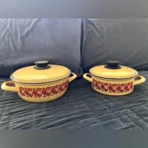 Vintage Austria email pots